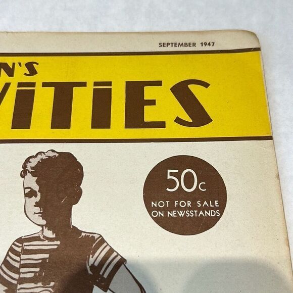 VTG Children's Activities For Home & School Magazine Book September 1947 - Picture 2 of 7